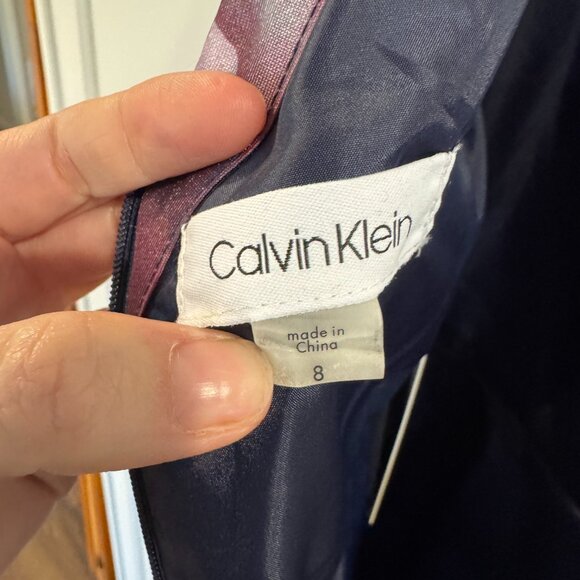 NWT Calvin Klein Floral-Print Plunge Gown - Size 8 - Picture 8 of 8
